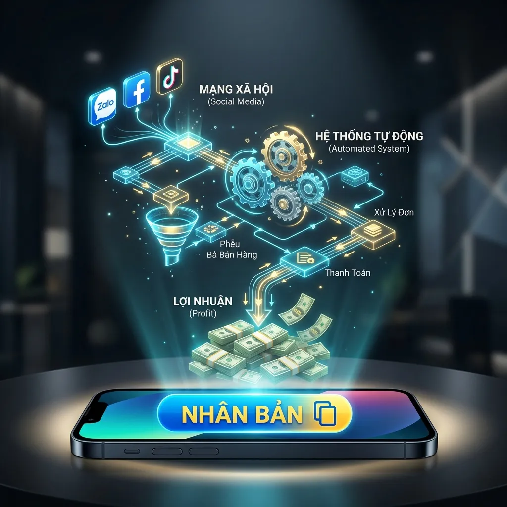 Mô hình Affiliate tự động nhân bản